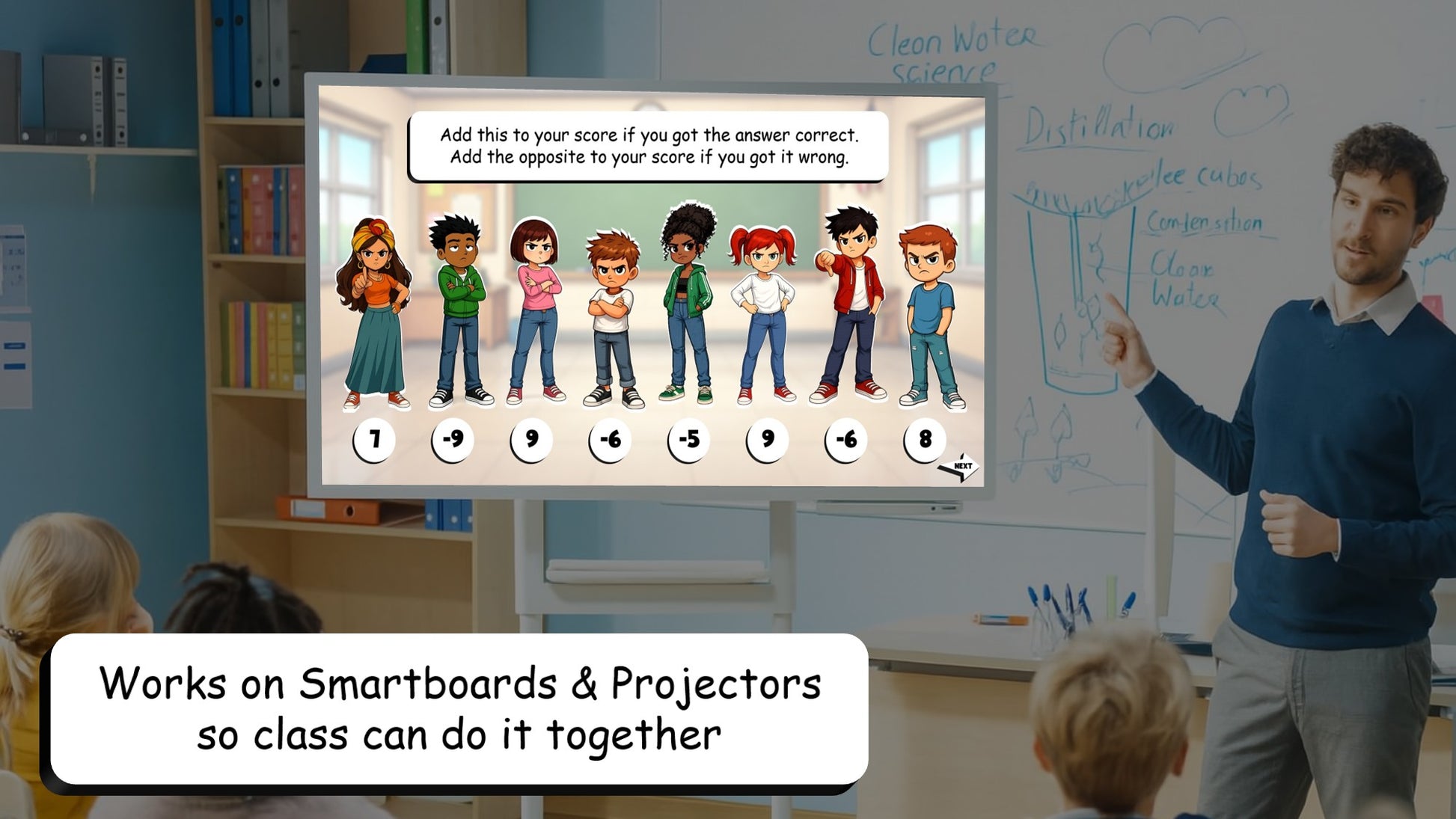 Integers & Rational Numbers BIG TERRIBLE GAME - No Prep Algebra 1 Math Review