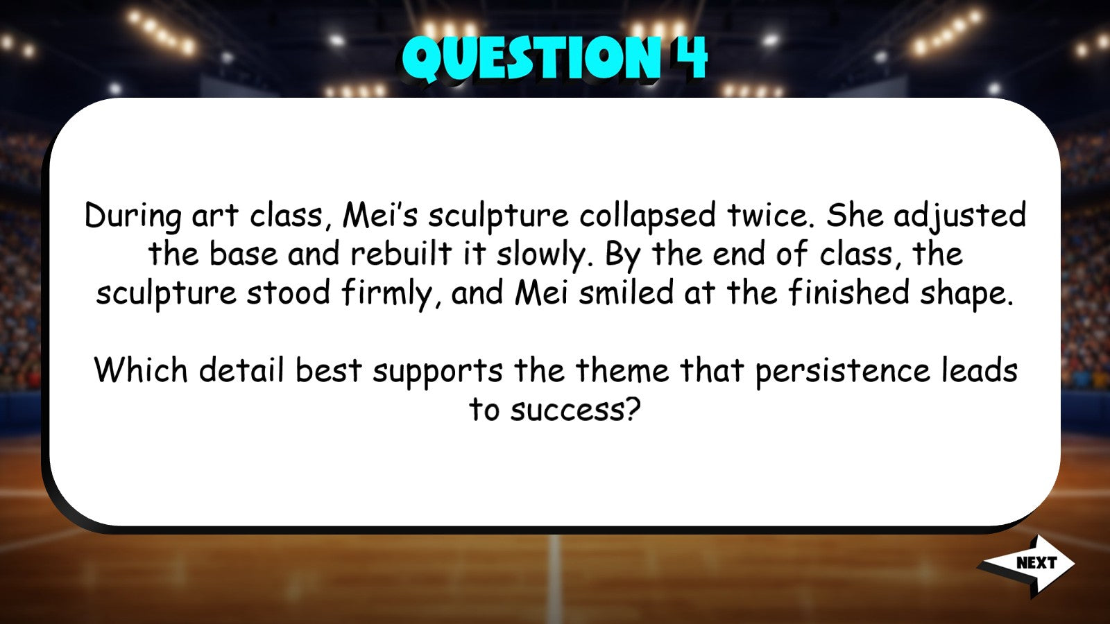 Identify Multiple Details That Support Theme TRASHKETBALL ELA Game - Grade 4