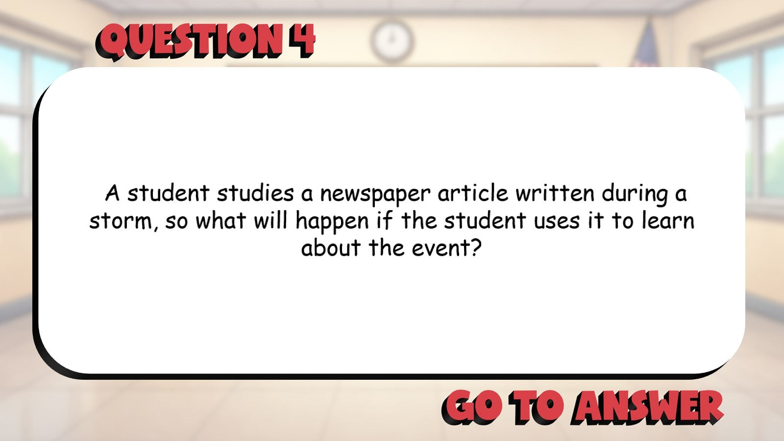 Examples of Historical Sources BIG TERRIBLE GAME - Grade 3 Socials Review