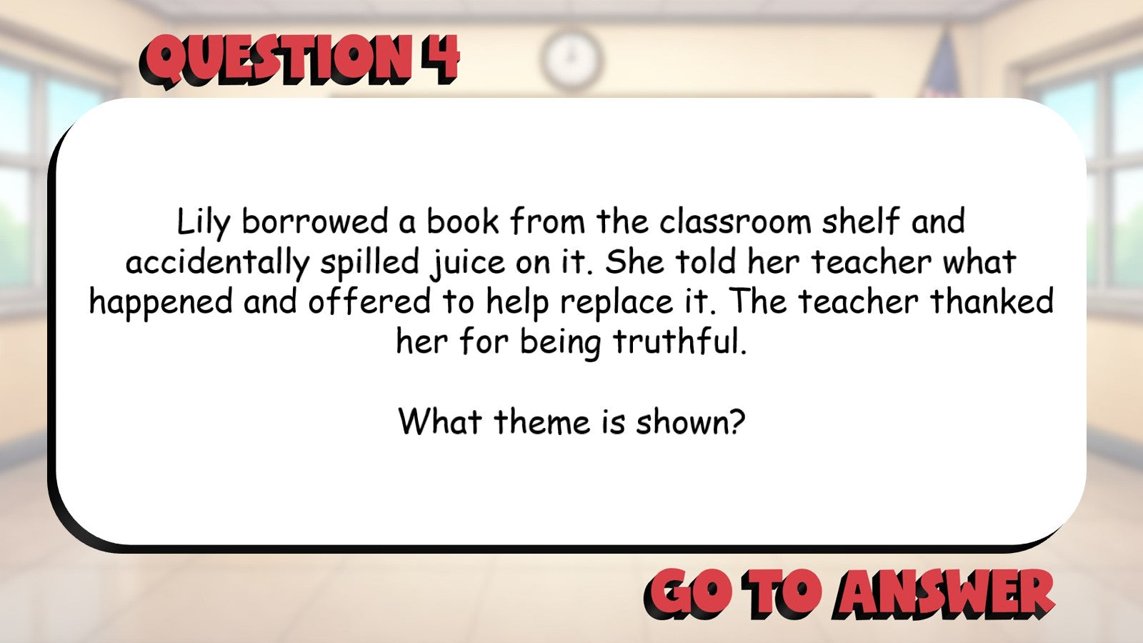 Determine Theme & Supporting Details BIG TERRIBLE GAME - Grade 4 ELA Review