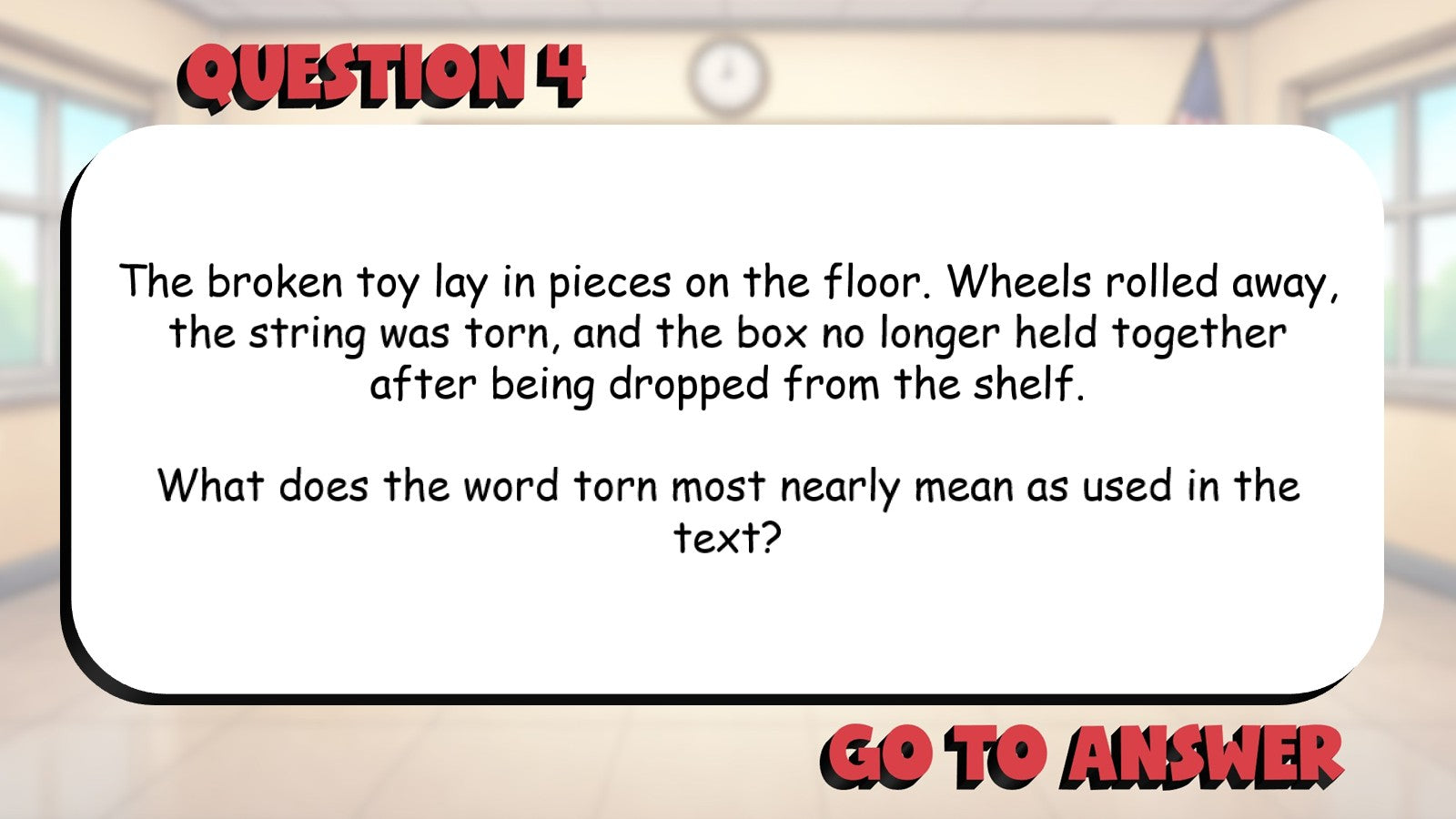 Context Clues to Determine Word Meaning BIG TERRIBLE GAME - Grade 4 ELA Review