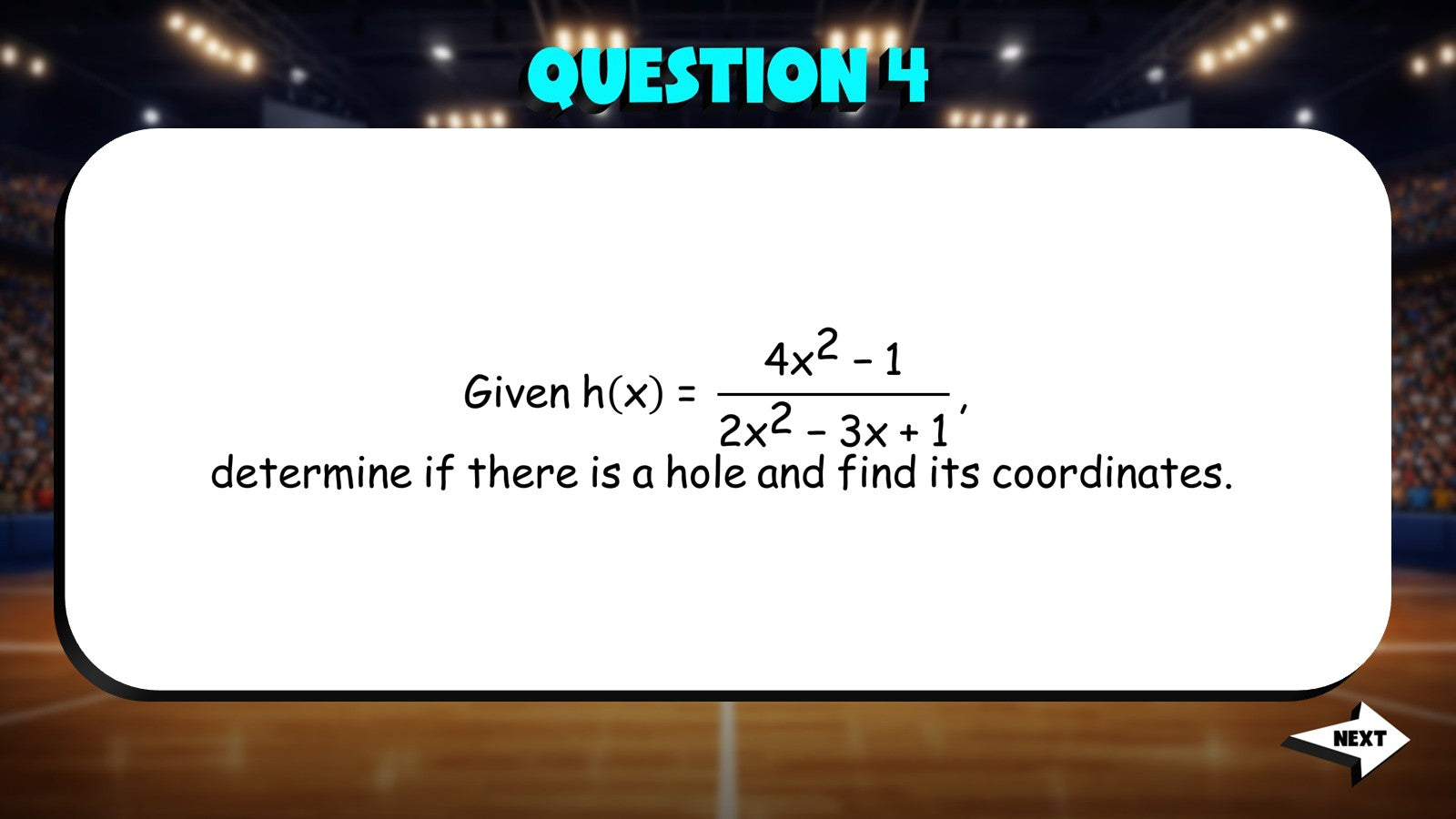 Holes in Rational Functions TRASHKETBALL Math Game - No Prep Algebra 2 Review