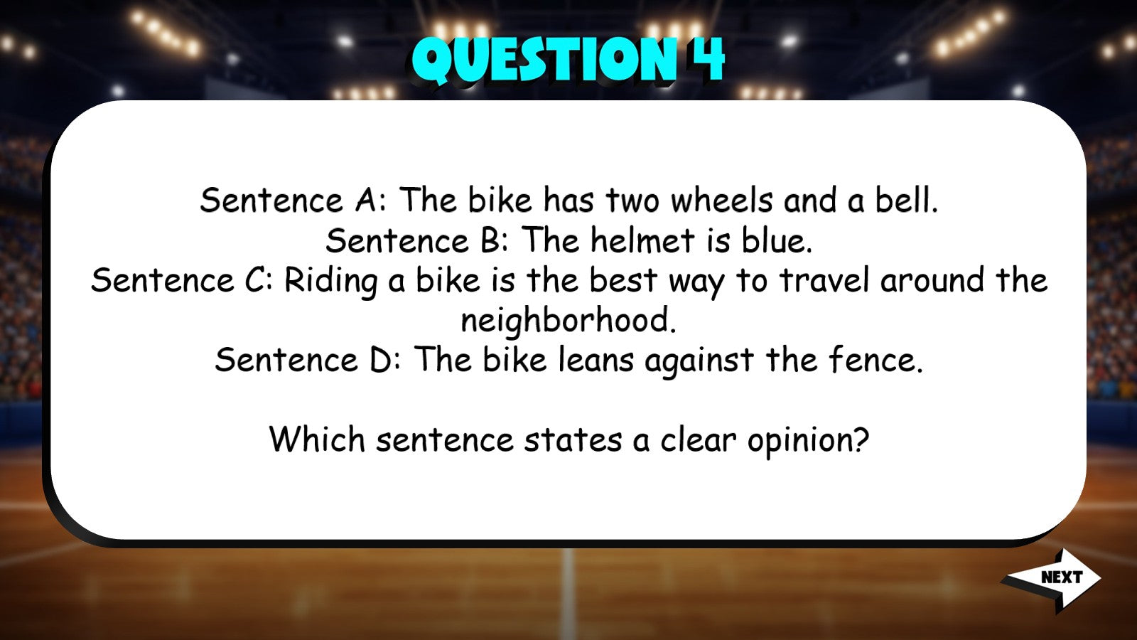 Identify Clear Opinion Statements TRASHKETBALL ELA Game - No Prep Grade 4 Review