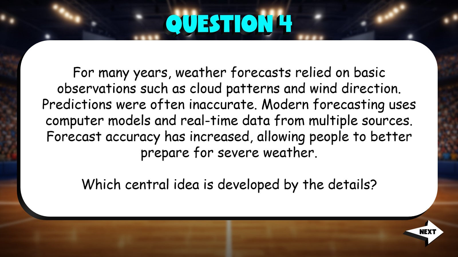 How Key Details Develop Central Ideas TRASHKETBALL ELA Game - No Prep Grade 8