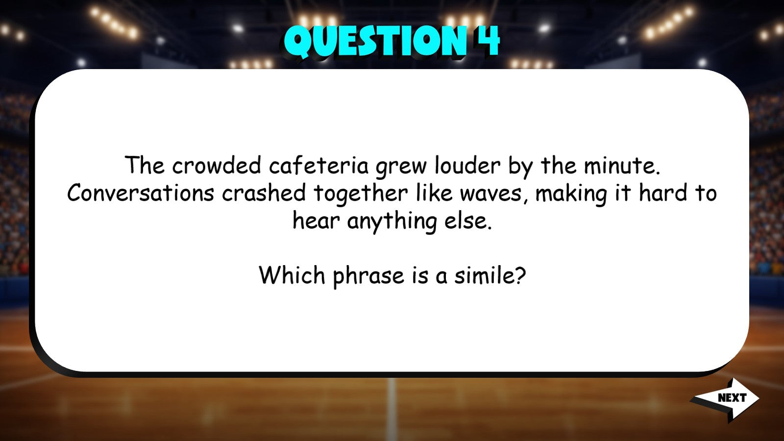 Identify Similes Using Like or As TRASHKETBALL ELA Game - No Prep Grade 4 Review