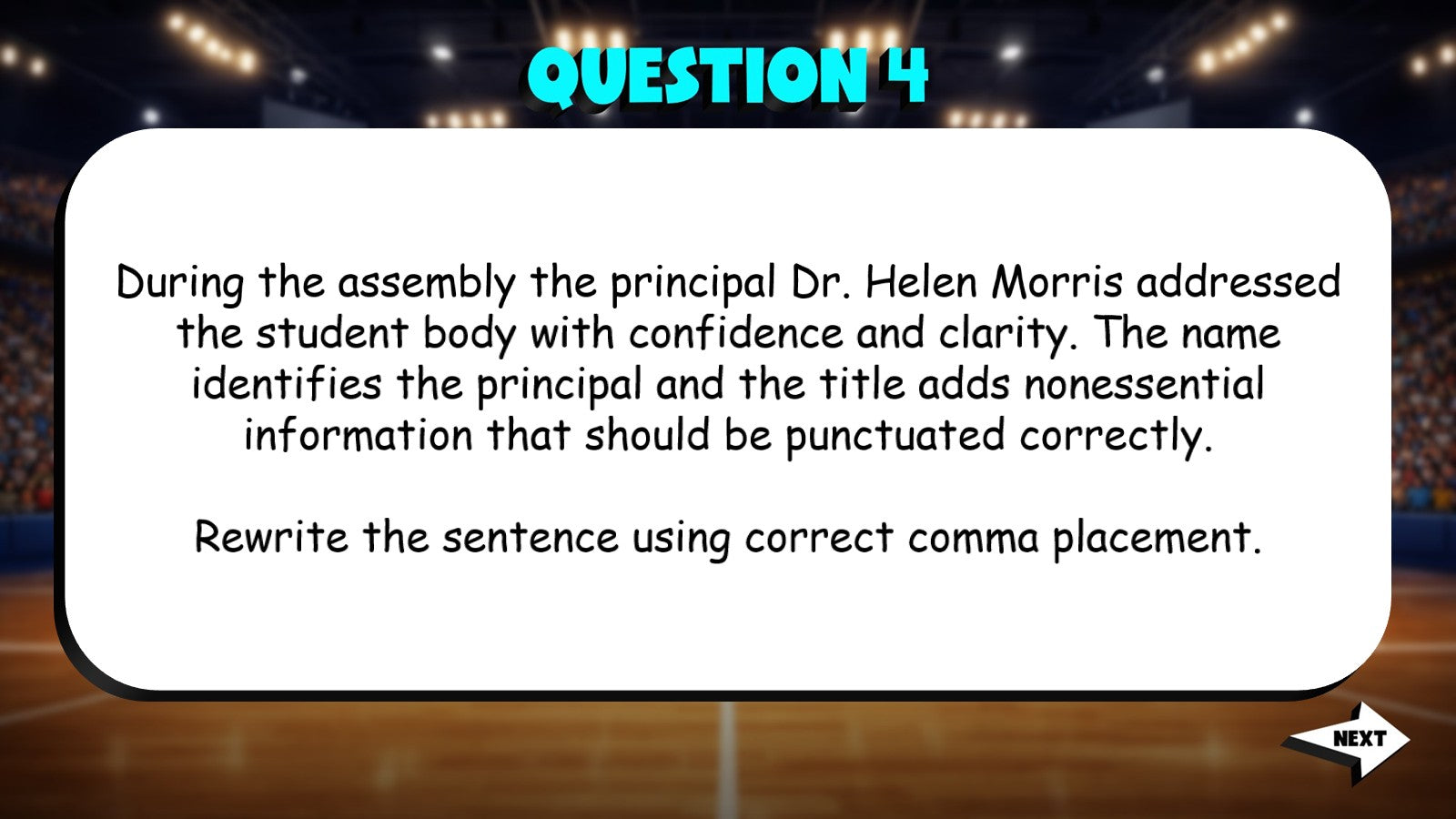Identify Advanced Comma Usage TRASHKETBALL ELA Game - No Prep Grade 8 Review