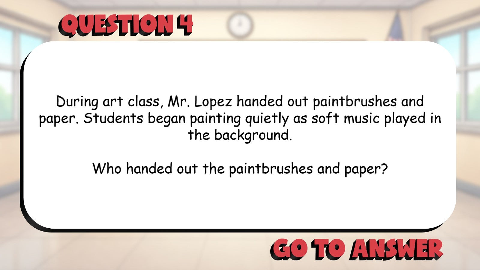 Answer W Questions Using Text Evidence BIG TERRIBLE GAME - Grade 4 ELA Review