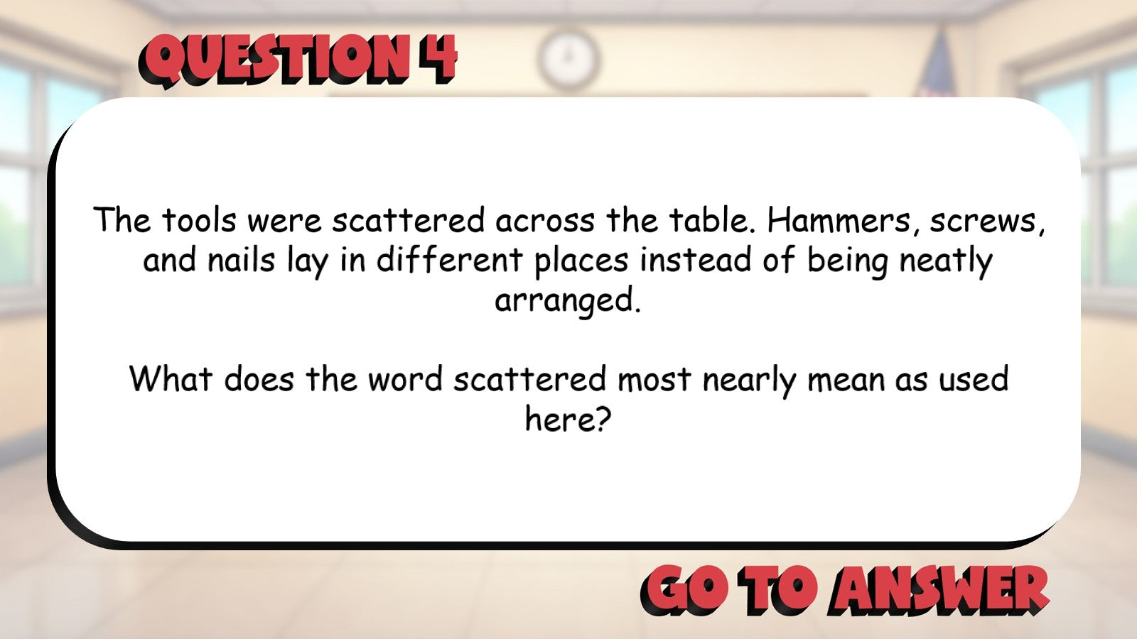 Determine Word Meaning Using Context Clues BIG TERRIBLE GAME - Grade 3 ELA