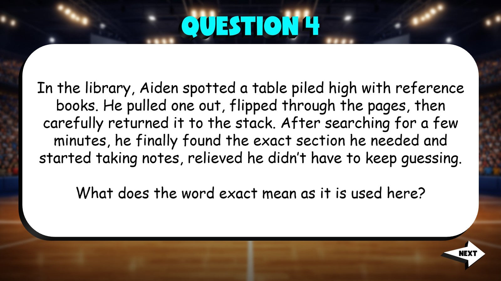 Use Context Clues to Define Unknown Words TRASHKETBALL ELA Game - Grade 9