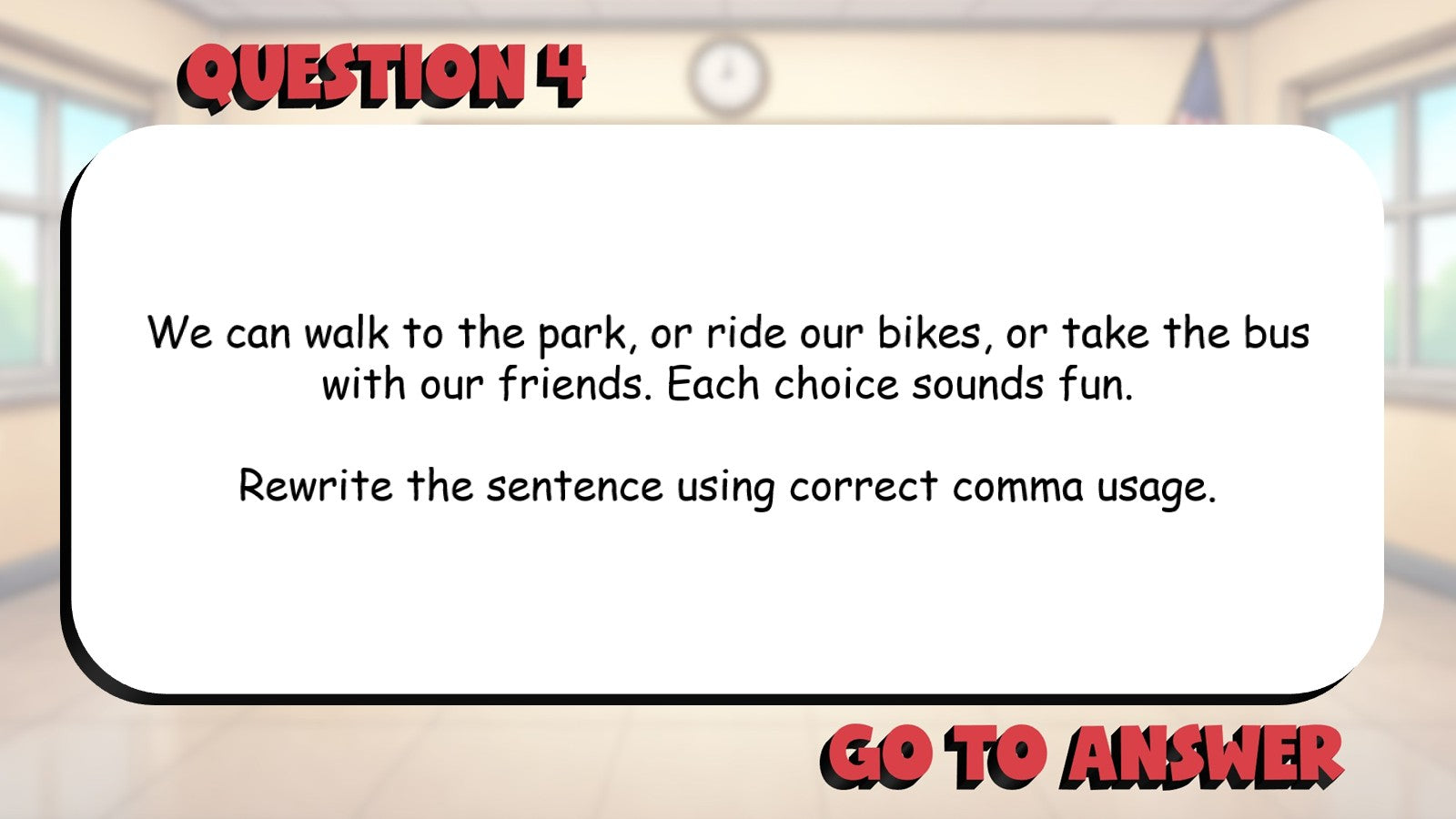 Run On Sentences & Incorrect Comma Usage BIG TERRIBLE GAME - Grade 5 ELA Review
