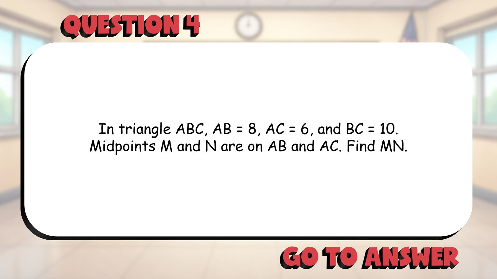 Midsegment Theorem BIG TERRIBLE GAME - No Prep Geometry Math Review Activity