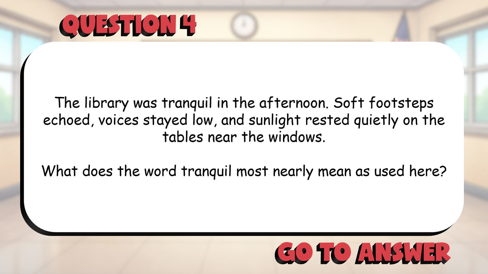 Paragraph Context to Clarify Word Meaning BIG TERRIBLE GAME - Grade 4 ELA Review