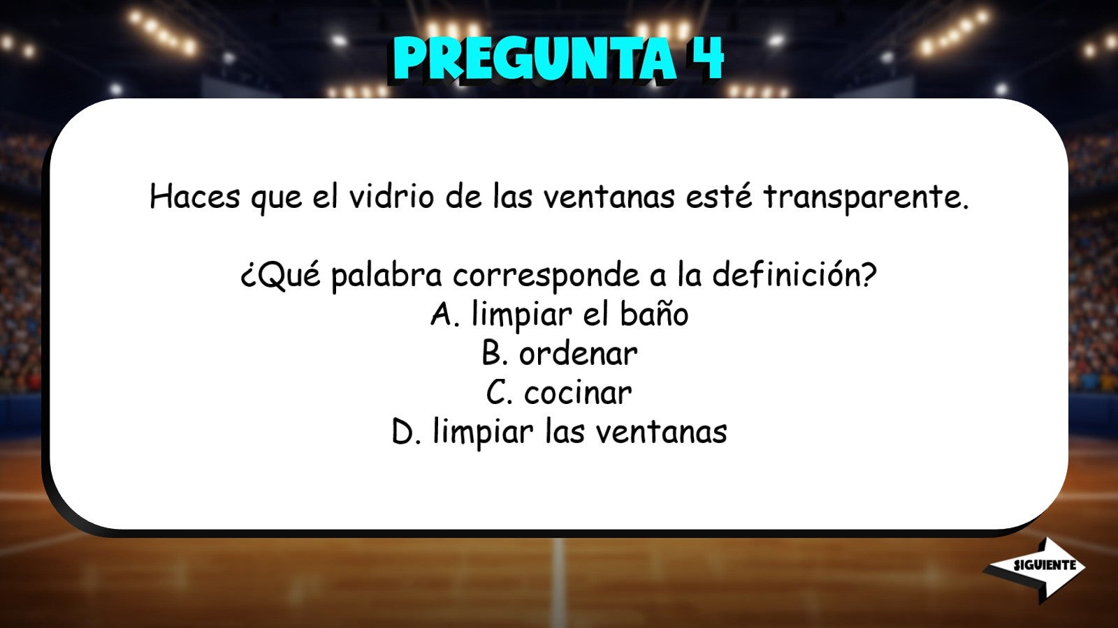 Match the Definition - Chores at Home TRASHKETBALL Spanish Game - No Prep