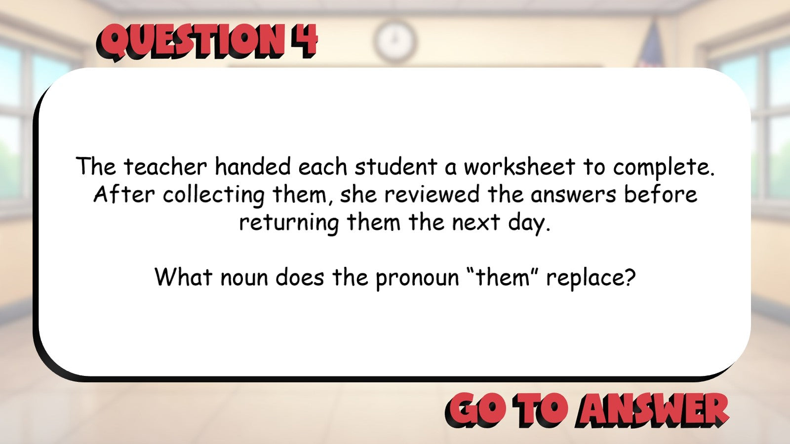 Identify Pronouns & Their Antecedents BIG TERRIBLE GAME - Grade 4 ELA Review