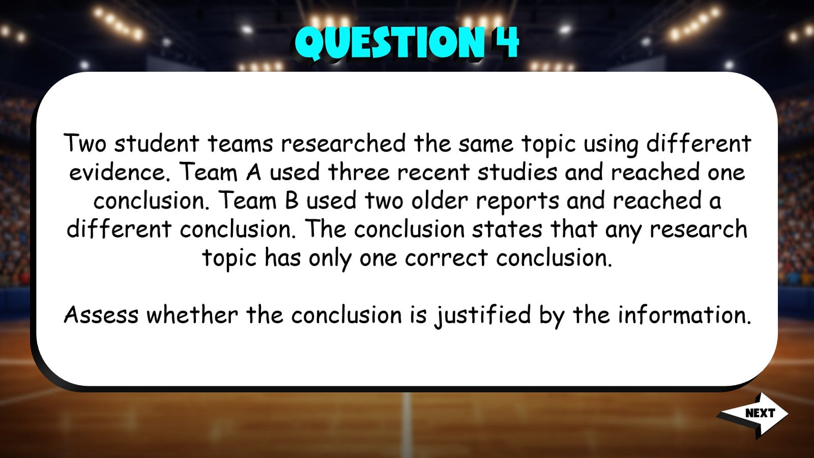 Alignment Between Evidence & Conclusions TRASHKETBALL ELA Game - No Prep Grade 8