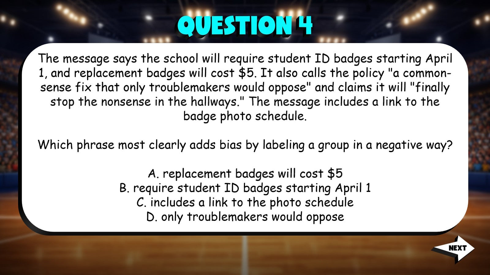 Evaluate Opinion Language & Bias TRASHKETBALL ELA Game - No Prep Grade 10 Review