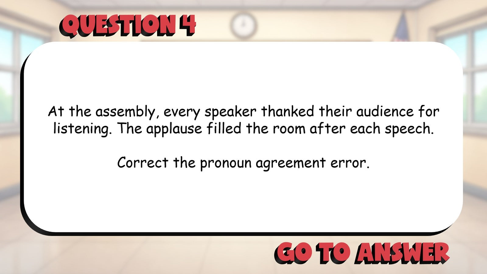Maintain Agreement with Pronouns BIG TERRIBLE GAME - No Prep Grade 5 ELA Review