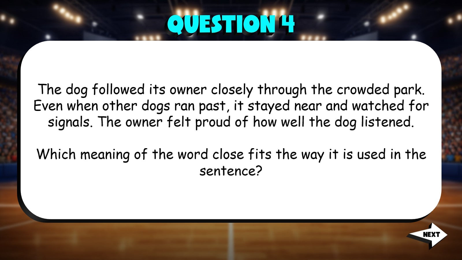 Select the Meaning That Fits the Sentence TRASHKETBALL ELA Game - Grade 5
