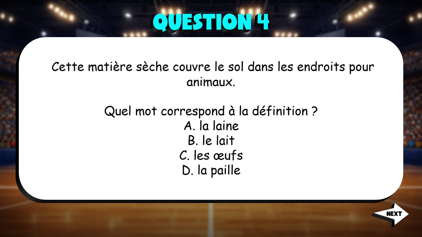 Match the Definition - Pets & Farms TRASHKETBALL French Game - No Prep Exercise