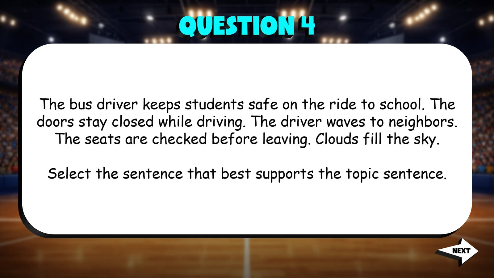 Supporting Details That Match the Topic TRASHKETBALL ELA Game - No Prep Grade 4