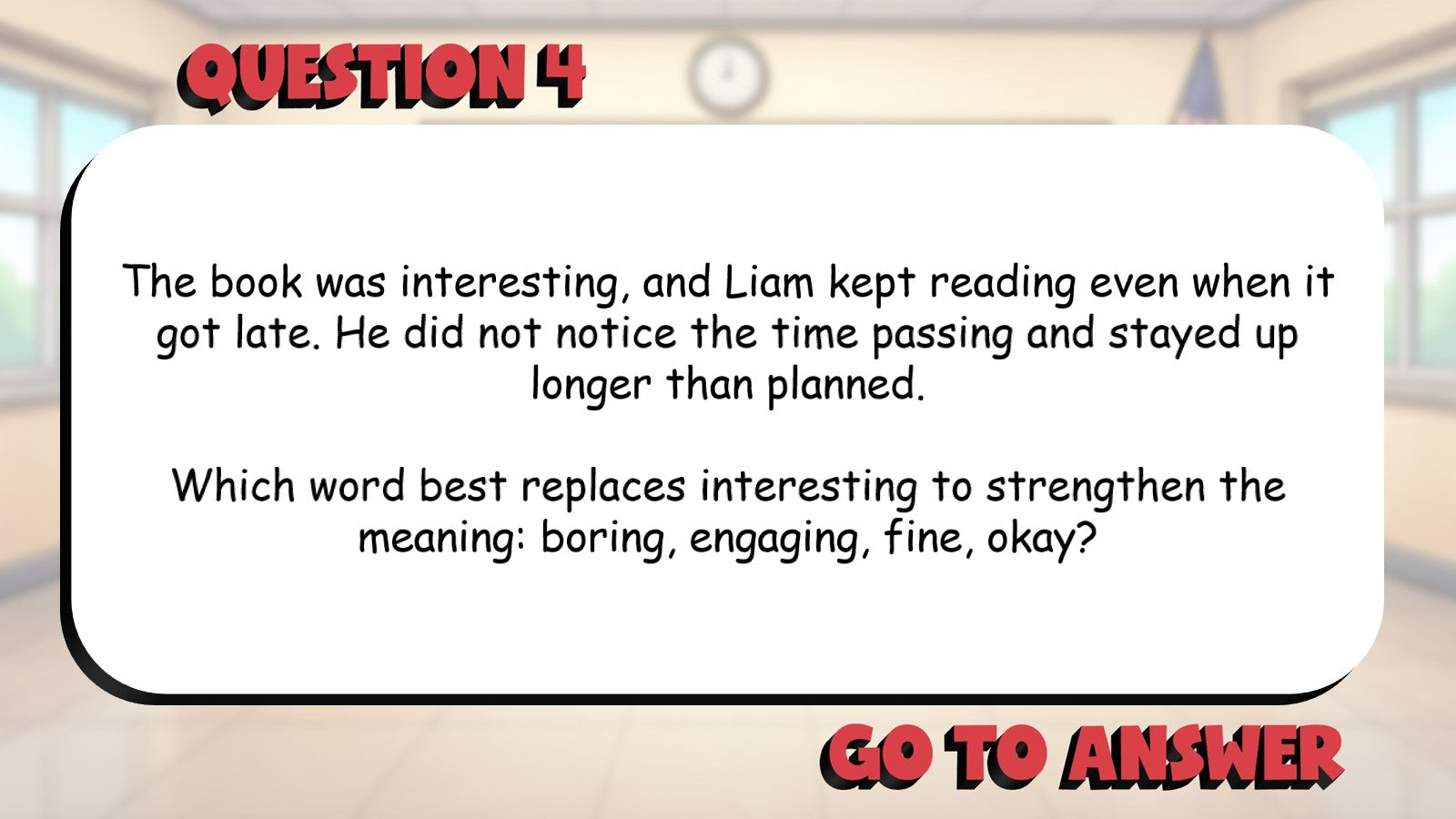 Words That Strengthen or Weaken Meaning BIG TERRIBLE GAME - Grade 5 ELA Review