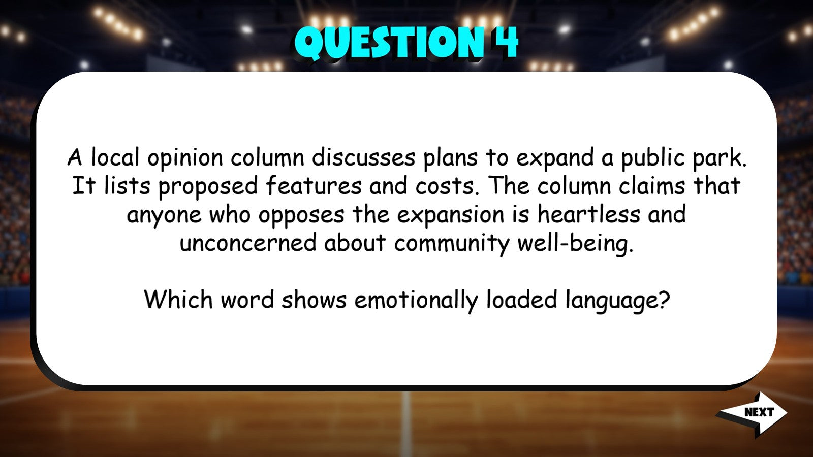 Emotionally Loaded or Biased Language TRASHKETBALL ELA Game - No Prep Grade 8