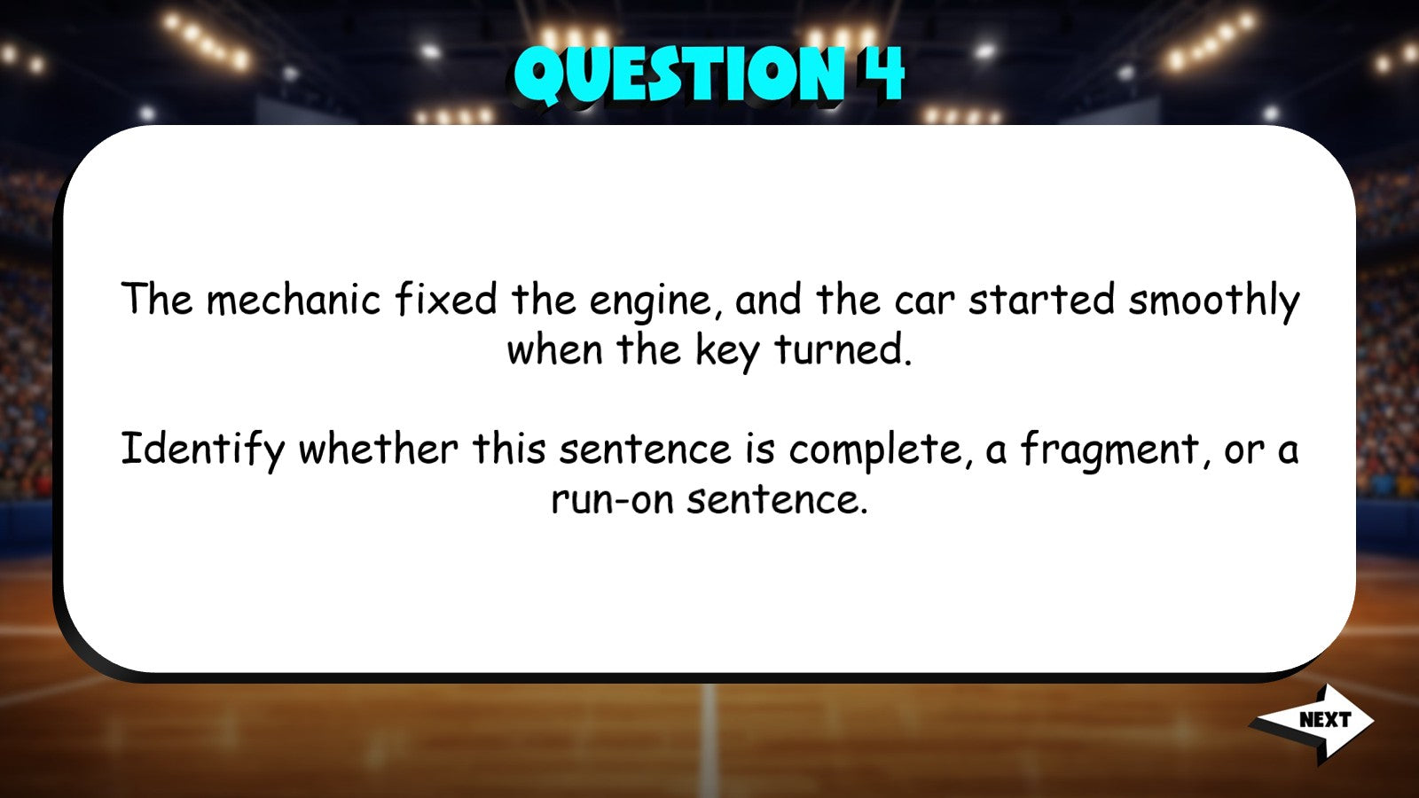 Identify Complete & Incomplete Sentences TRASHKETBALL ELA Game - No Prep Grade 6