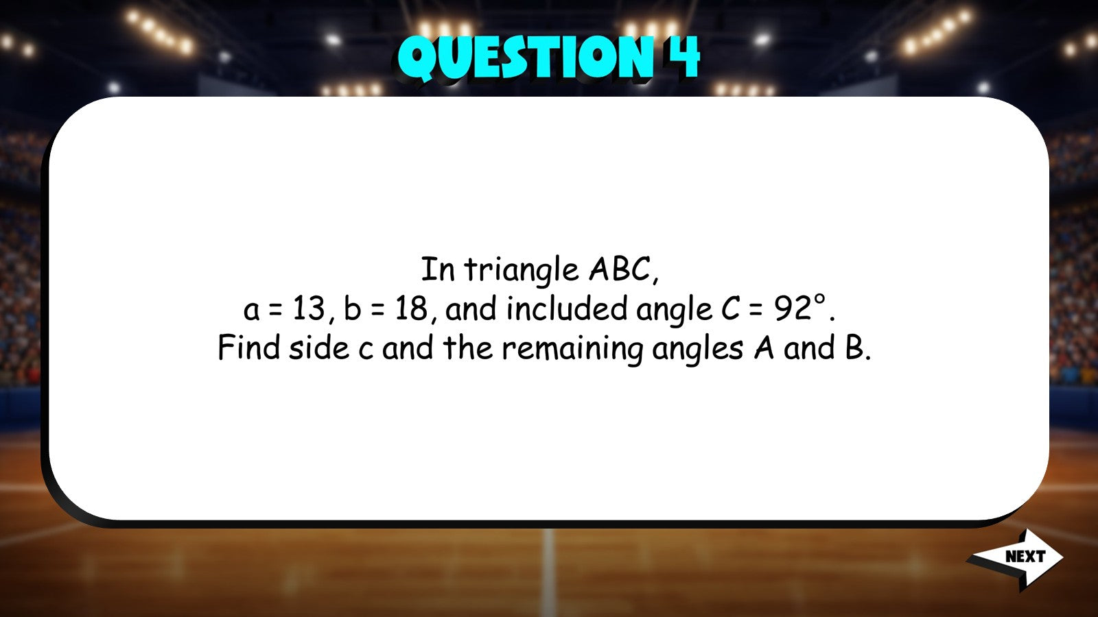 Law of Cosines Non Right Triangles TRASHKETBALL Math Game - No Prep Algebra 2