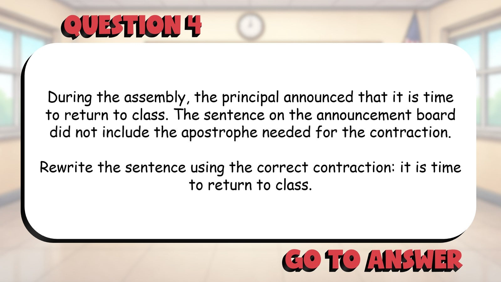 Apostrophe Use in Possessives & Contractions BIG TERRIBLE GAME - Grade 4 ELA