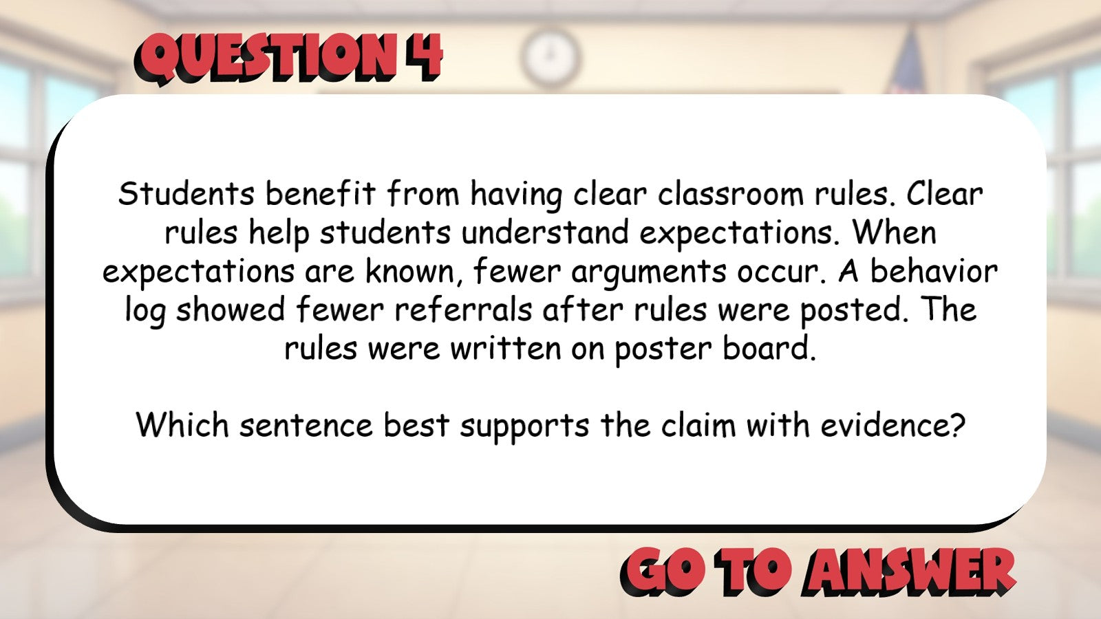 Opinion Writing Claims Reasons & Evidence BIG TERRIBLE GAME - Grade 5 ELA Review