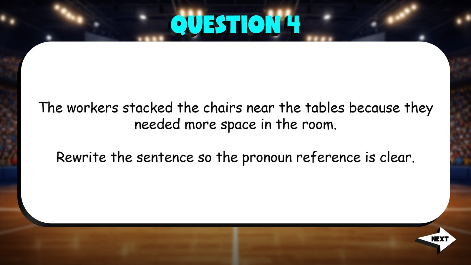 Select Clear Pronoun Revisions TRASHKETBALL ELA Game - No Prep Grade 4 Review