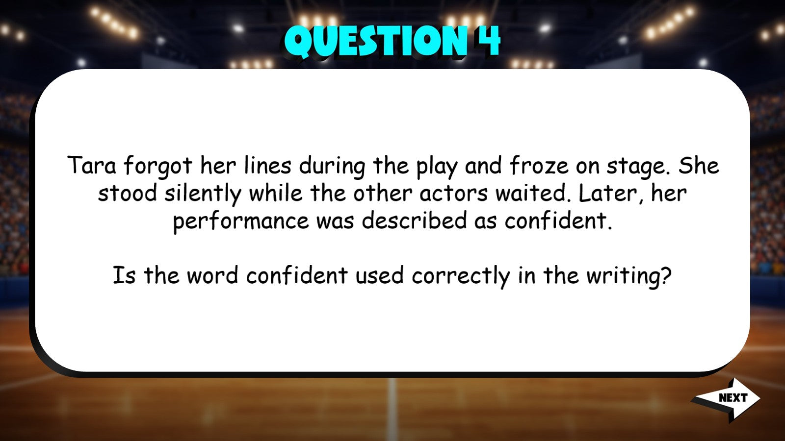 Identify Context That Confirms Correct Usage TRASHKETBALL ELA Game - Grade 5