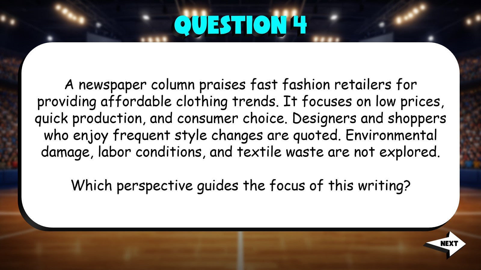 Analyze Author Point of View TRASHKETBALL ELA Game - No Prep Grade 7 Review