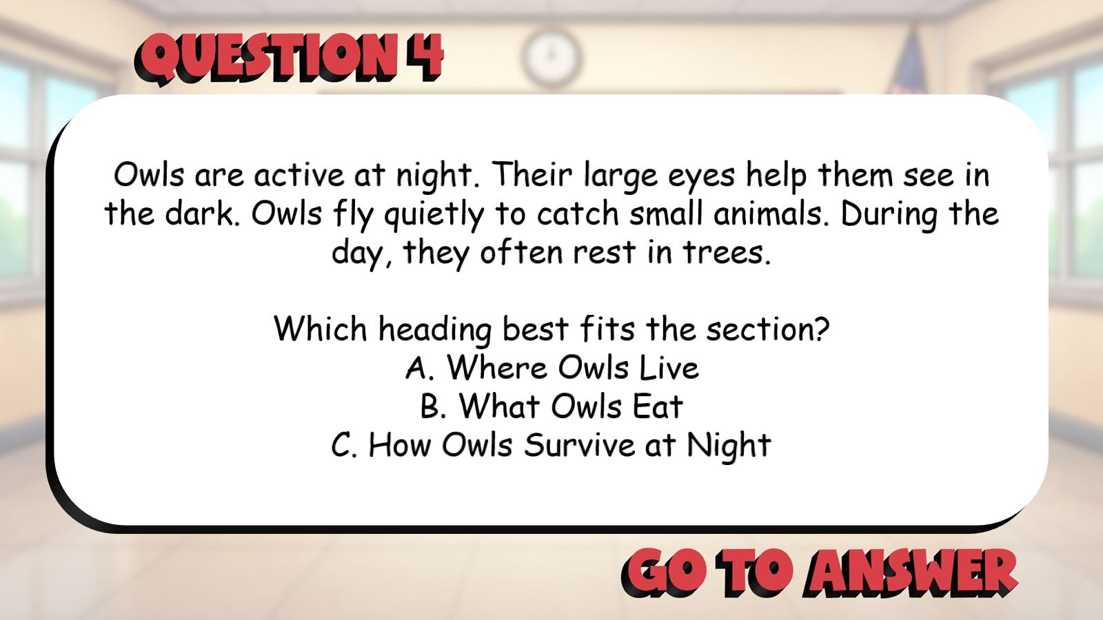 Identify Headings & Topic Sentences in Text BIG TERRIBLE GAME - Grade 3 ELA