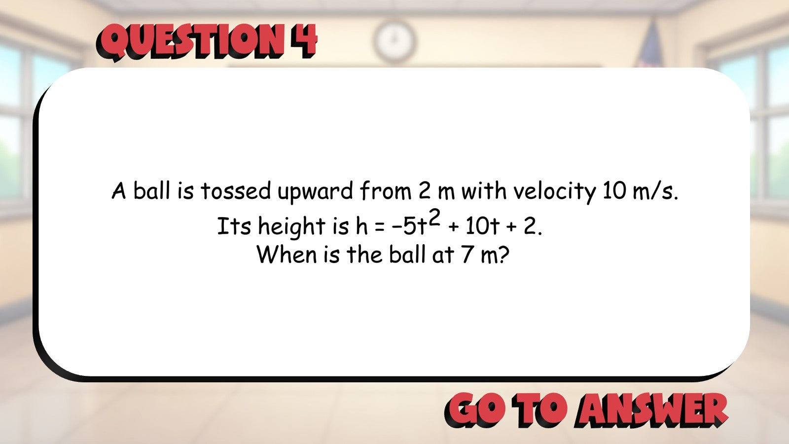 Quadratic Formula Word Problems BIG TERRIBLE GAME - No Prep Algebra 1 Review