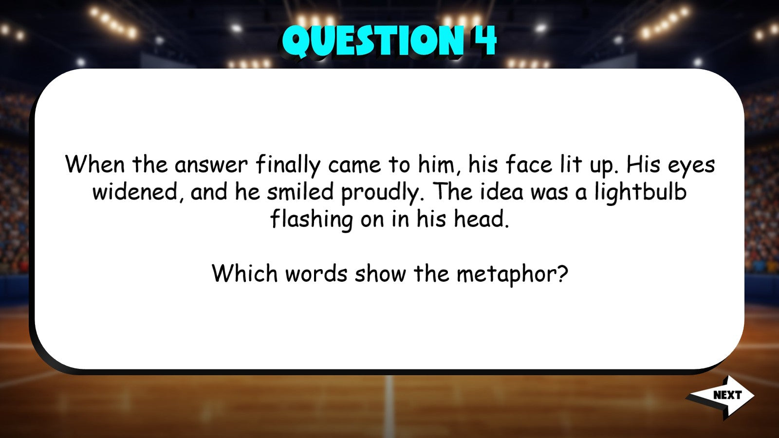 Identify Metaphors in Sentences TRASHKETBALL ELA Game - No Prep Grade 4 Review