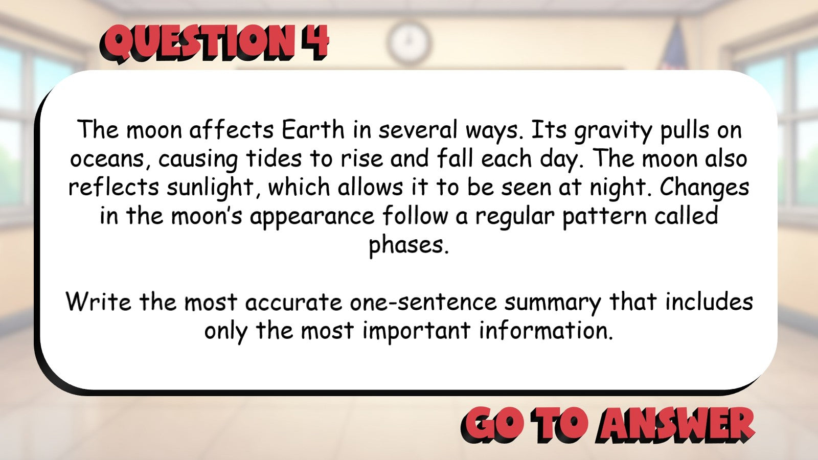 Select the Most Accurate Summary BIG TERRIBLE GAME - No Prep Grade 5 ELA Review