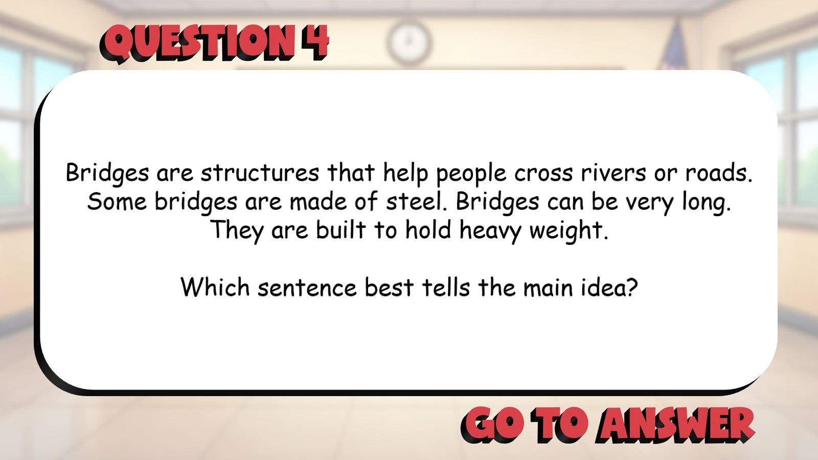 Distinguish Main Idea From Minor Details BIG TERRIBLE GAME - Grade 3 ELA Review
