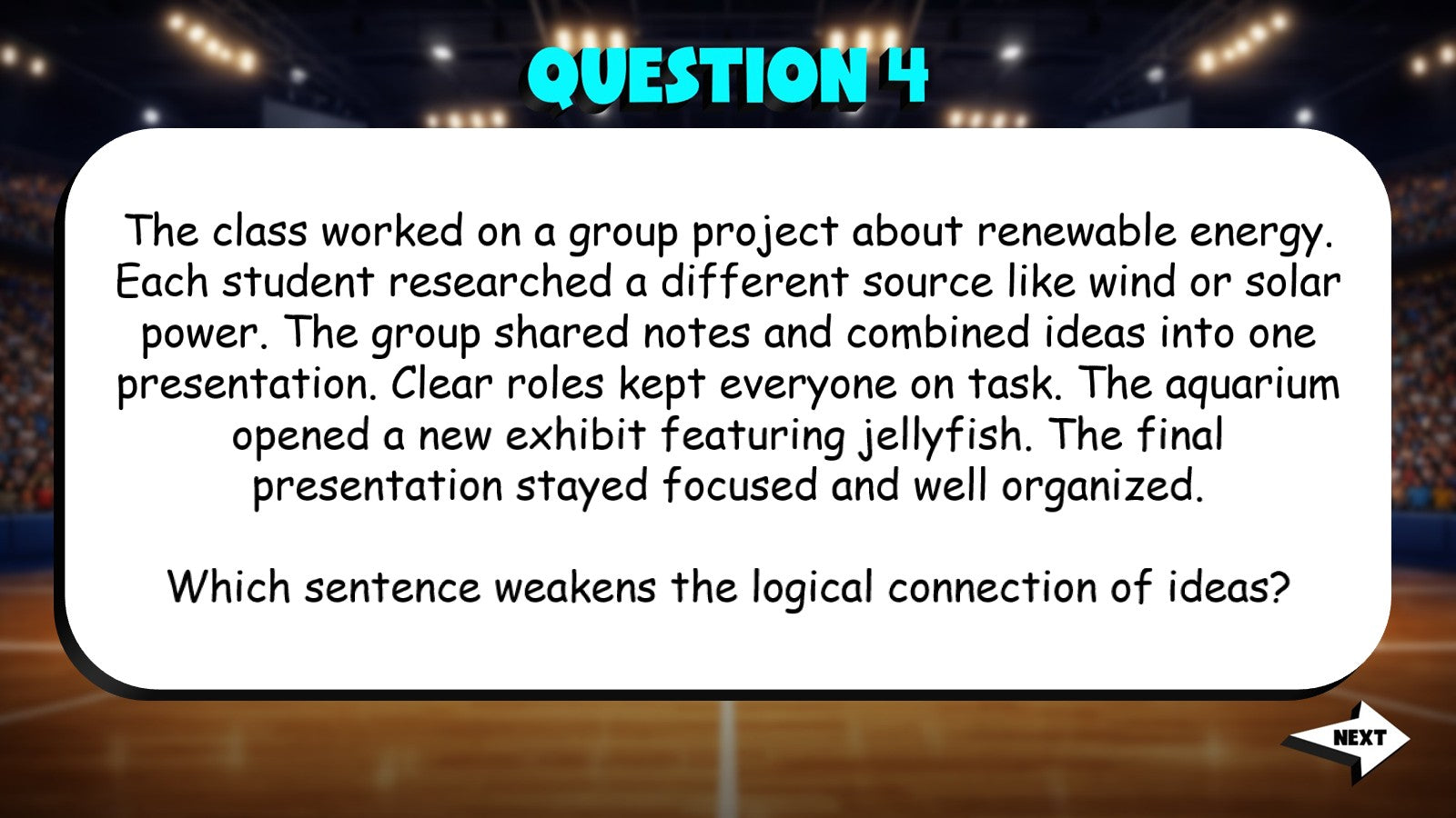 Evaluate Paragraph Coherence TRASHKETBALL ELA Game - No Prep Grade 7 Review