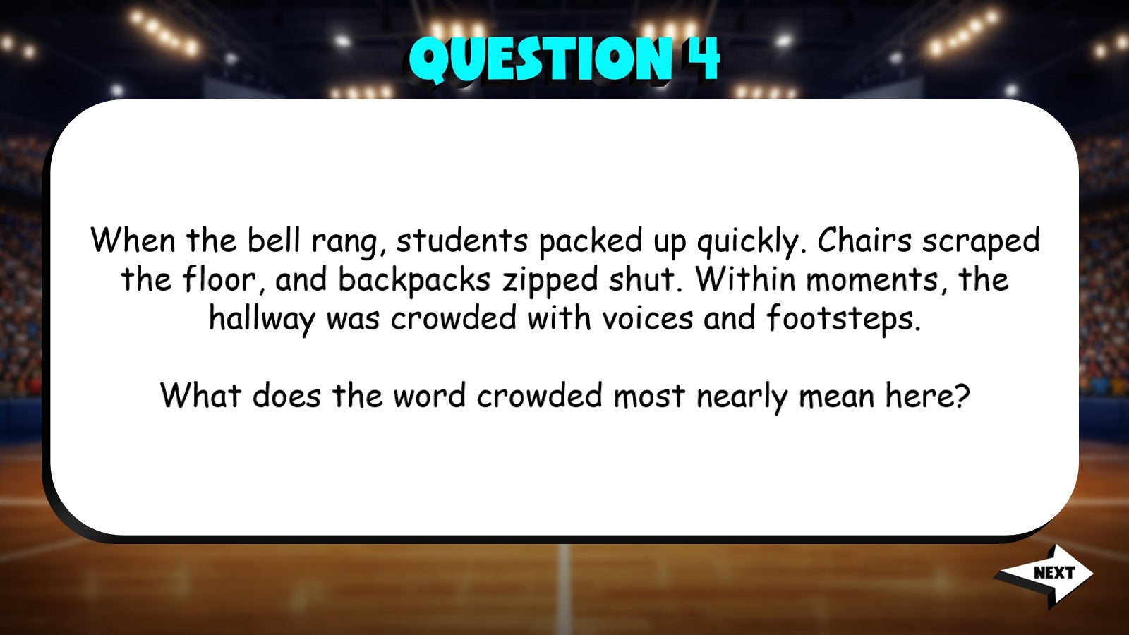 Sentence Context to Determine Word Meaning TRASHKETBALL ELA Game - Grade 5
