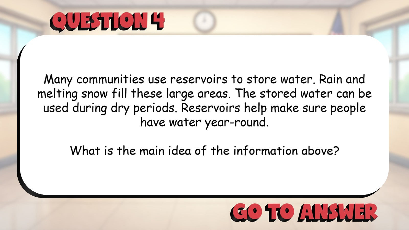 Main Idea & Key Information BIG TERRIBLE GAME - No Prep Grade 4 ELA Review