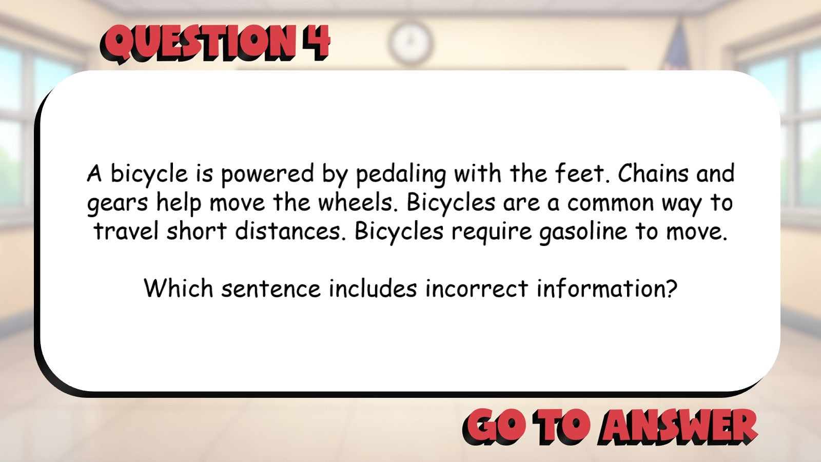 Informative Writing Structure & Accuracy BIG TERRIBLE GAME - Grade 4 ELA Review