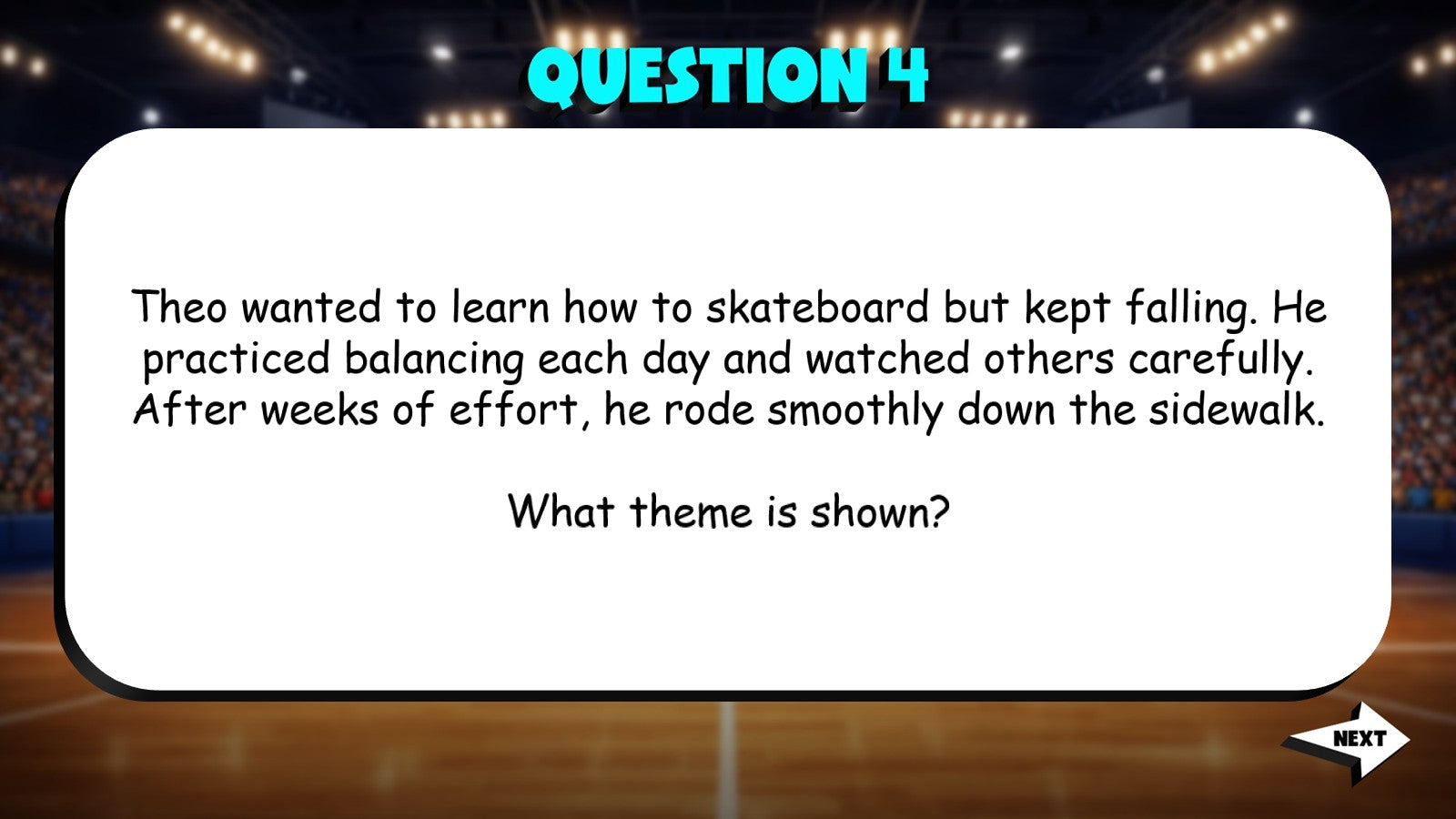 Determine Theme & Supporting Details TRASHKETBALL ELA Game - No Prep Grade 4