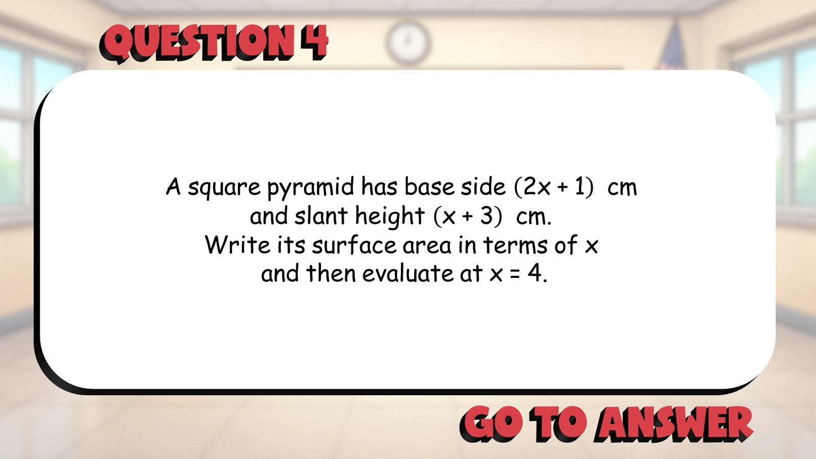 Surface Area of Pyramids BIG TERRIBLE GAME - No Prep Geometry Math Review
