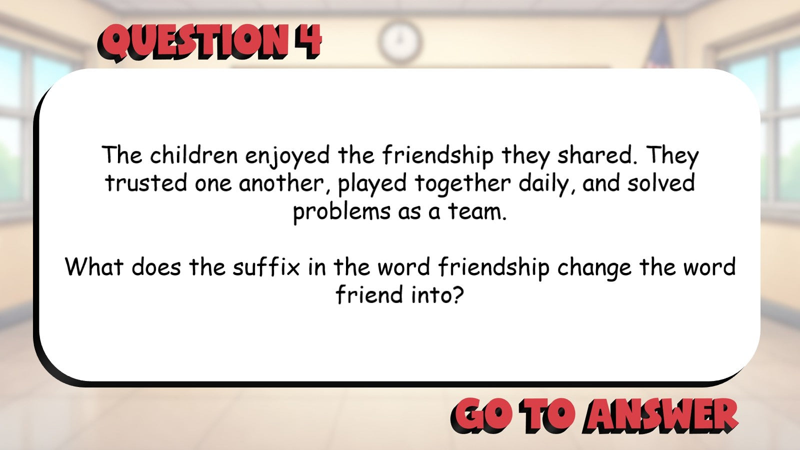 Identify Common Suffixes & Their Meanings BIG TERRIBLE GAME - Grade 4 ELA Review