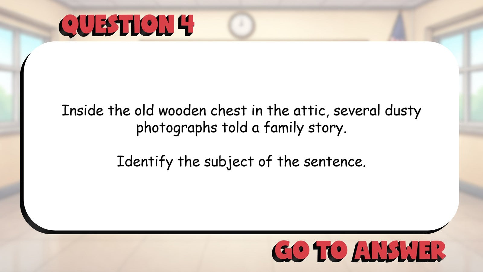 Identify the Subject of a Sentence BIG TERRIBLE GAME - Grade 3 ELA Review