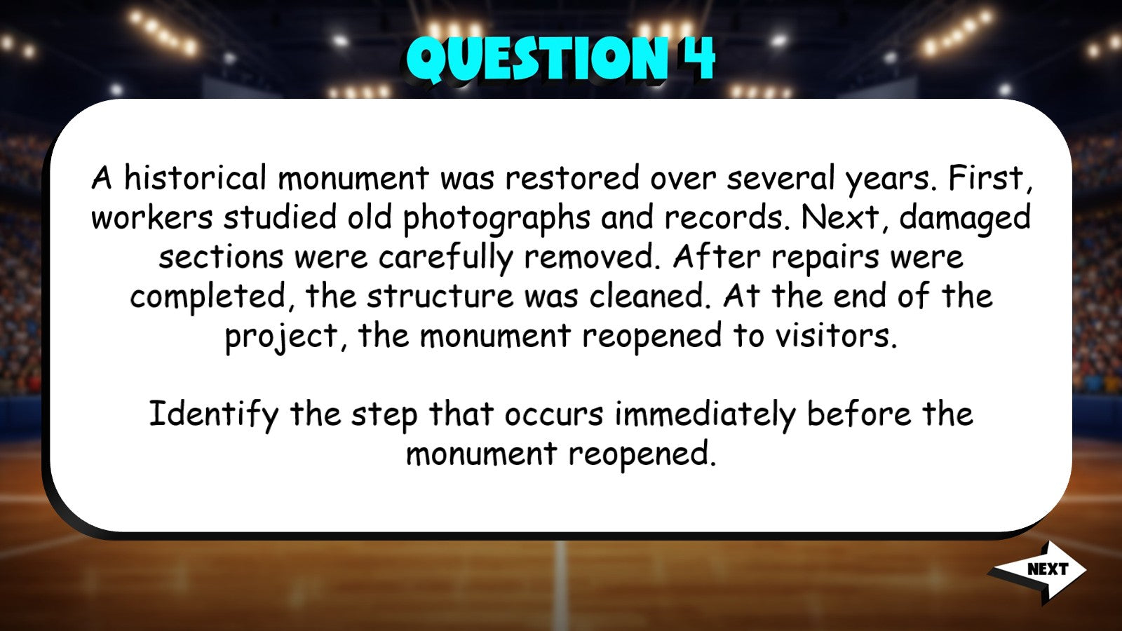 Identify Sequence & Chronological Structure TRASHKETBALL ELA Game - Grade 6