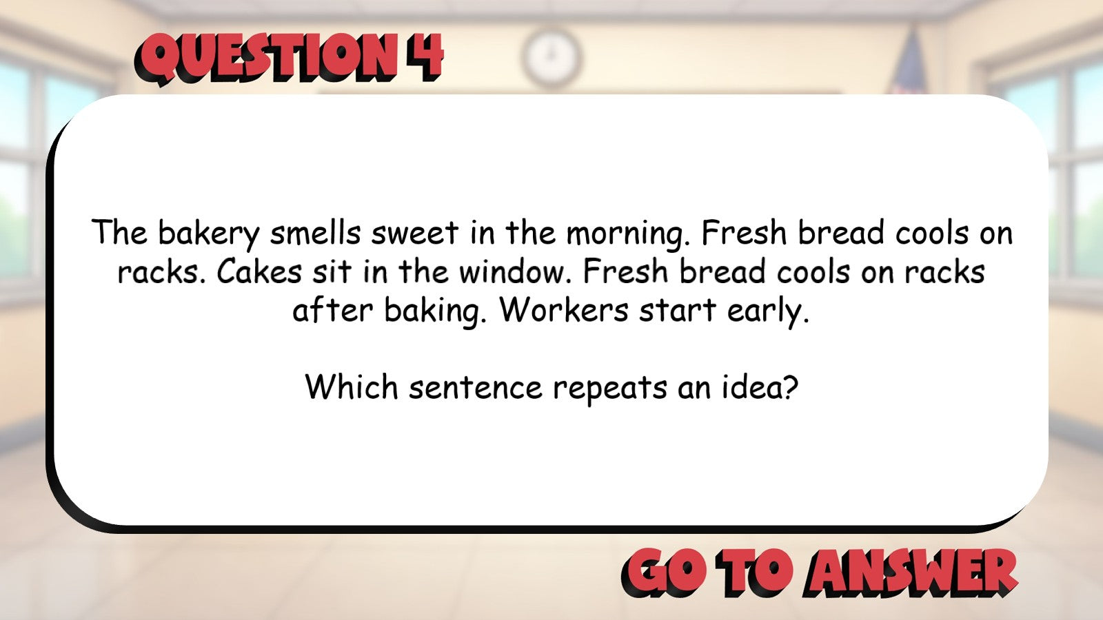 Identify Irrelevant or Repeated Details BIG TERRIBLE GAME - Grade 3 ELA Review