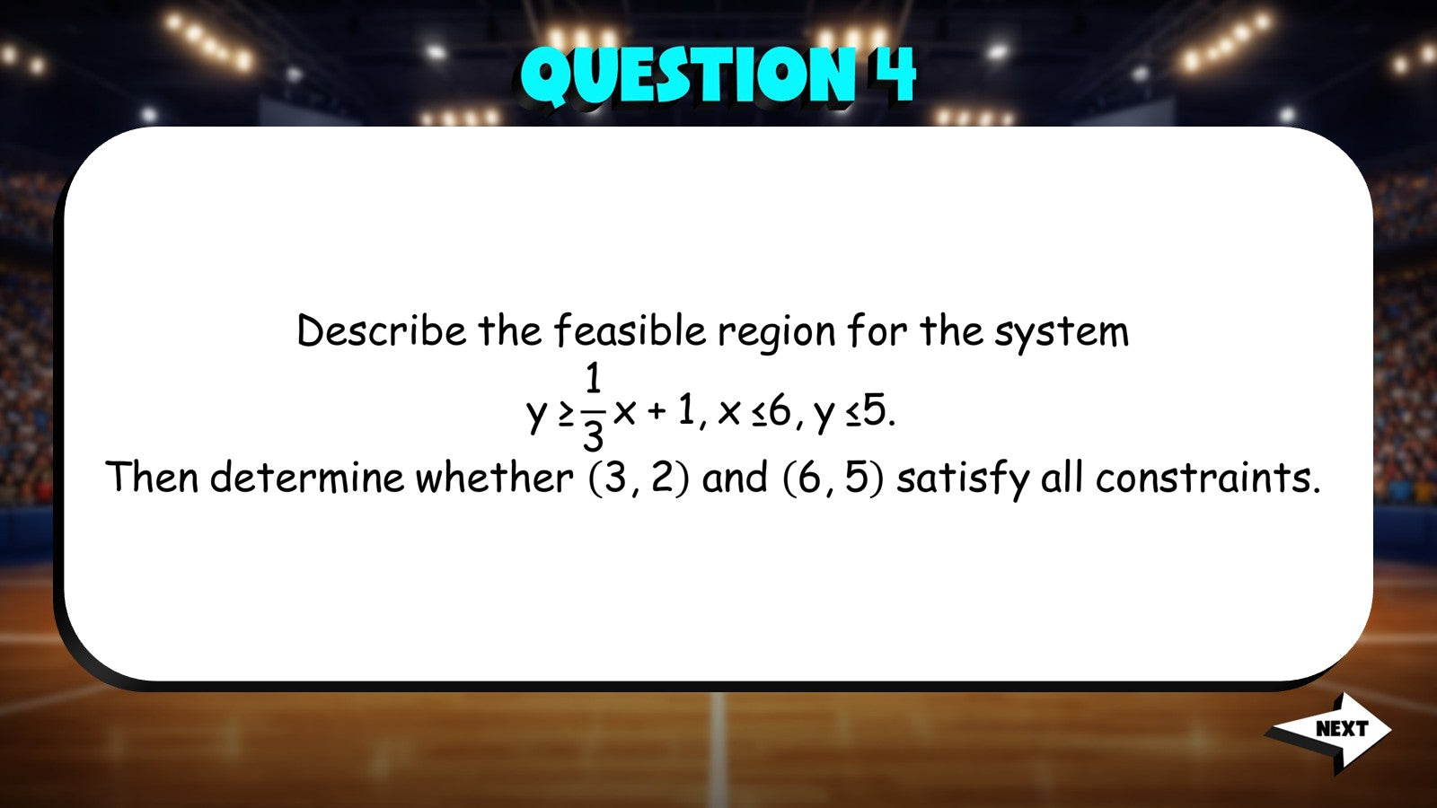 Systems of Inequalities Feasible Regions TRASHKETBALL Math Game - PreCalculus