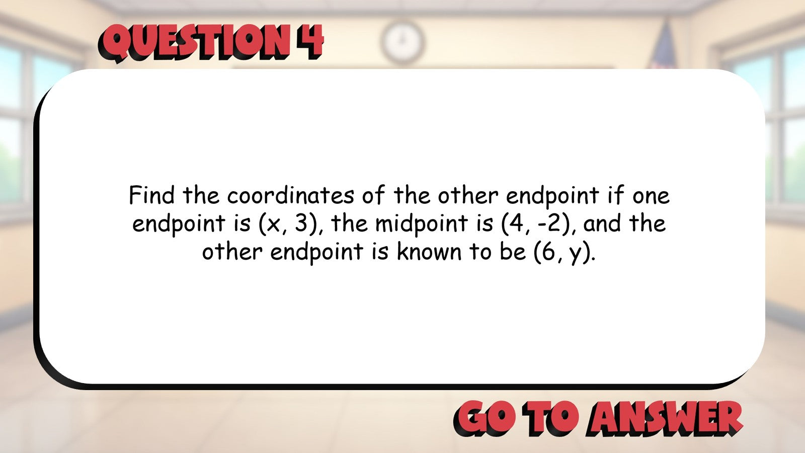 Coordinate Midpoint Formula BIG TERRIBLE GAME - No Prep Geometry Math Review